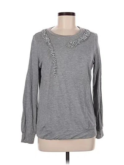Pre-owned Haute Hippie Pullover Sweater In Silver