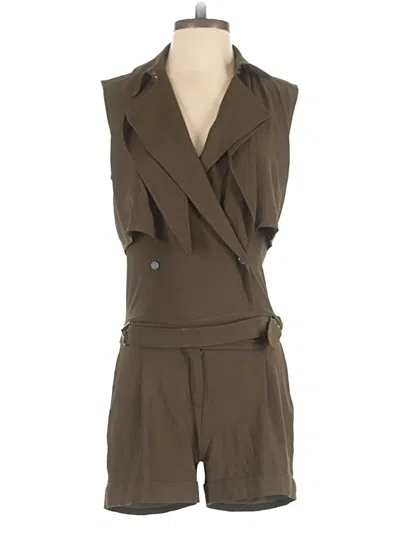 Pre-owned Haute Hippie Romper In Brown
