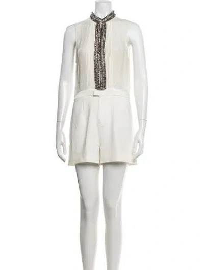 Pre-owned Haute Hippie Romper In Neutrals