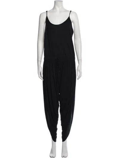 Pre-owned Haute Hippie Scoop Neck Jumpsuit In Black
