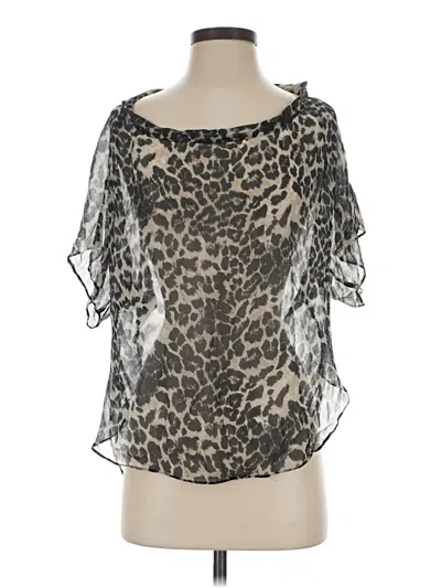 Pre-owned Haute Hippie Short Sleeve Blouse In Black
