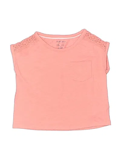 Pre-owned Haute Hippie Kids' Short Sleeve Top Pink Crew Neck Tops