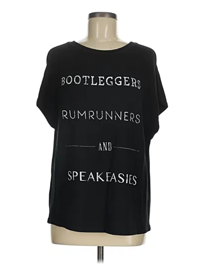 Pre-owned Haute Hippie Short Sleeve T-shirt In Black