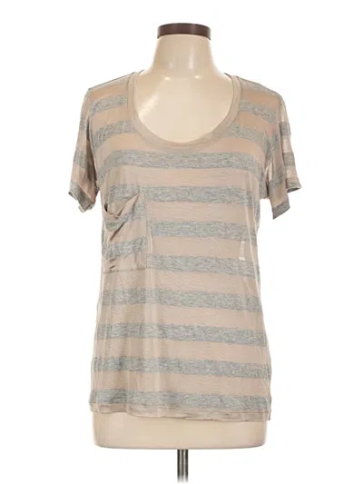 Pre-owned Haute Hippie Short Sleeve T-shirt In Brown