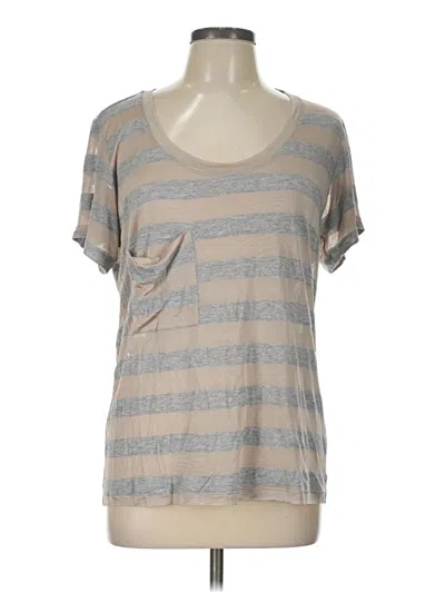 Pre-owned Haute Hippie Short Sleeve T-shirt In Gray