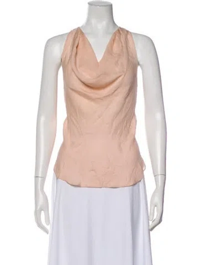 Pre-owned Haute Hippie Silk Cowl Neck Blouse In Neutral