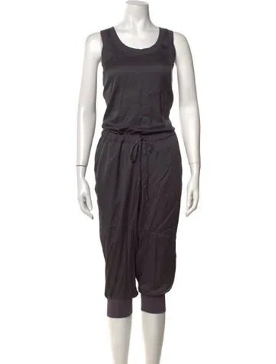 Pre-owned Haute Hippie Silk Crew Neck Jumpsuit W/ Tags In Grey