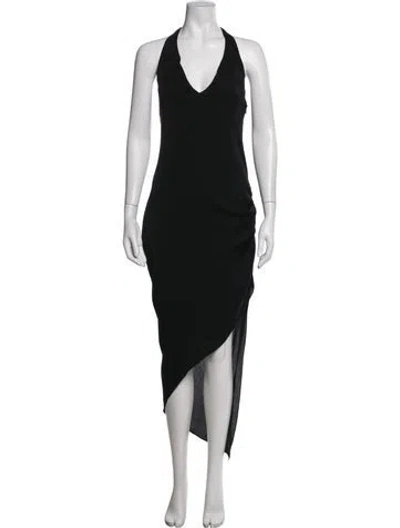 Pre-owned Haute Hippie Silk Long Dress In Black