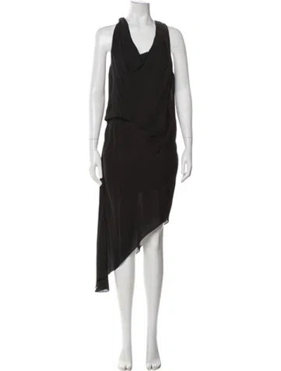 Pre-owned Haute Hippie Silk Long Dress In Gray