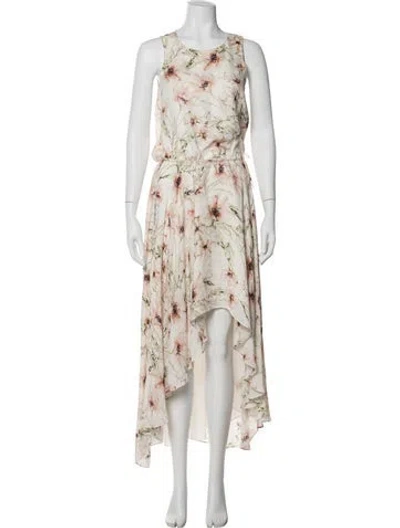 Pre-owned Haute Hippie Silk Long Dress In Neutral