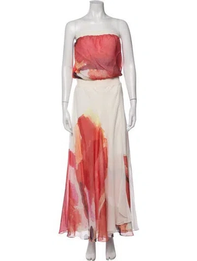 Pre-owned Haute Hippie Silk Long Dress In Red