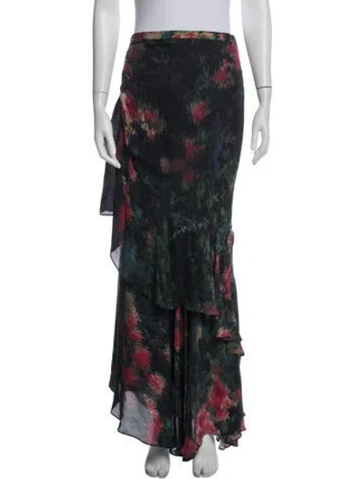 Pre-owned Haute Hippie Silk Long Skirt In Multi