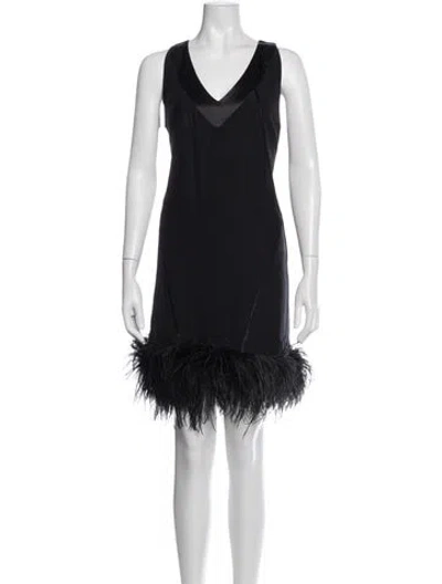 Pre-owned Haute Hippie Silk Mini Dress In Black