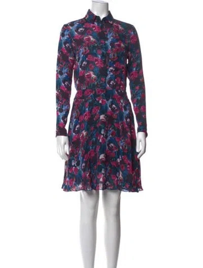 Pre-owned Haute Hippie Silk Mini Dress In Blue