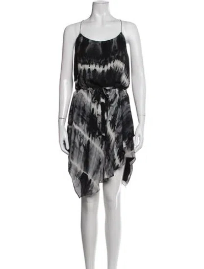 Pre-owned Haute Hippie Silk Mini Dress In Multi