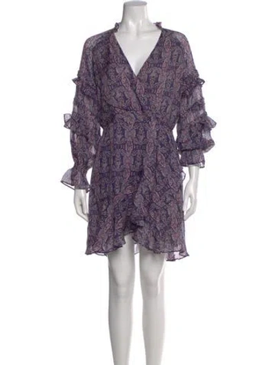 Pre-owned Haute Hippie Silk Mini Dress In Purple