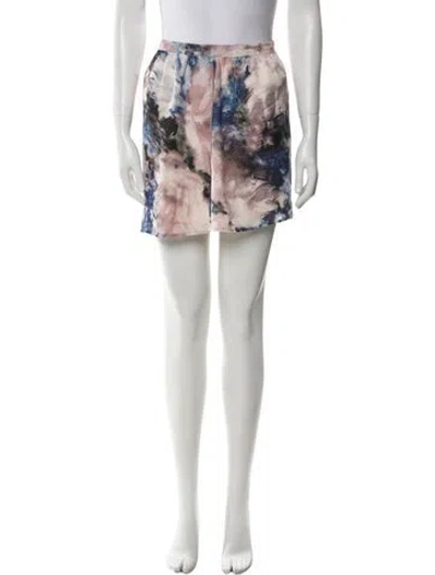 Pre-owned Haute Hippie Silk Mini Skirt In Blue