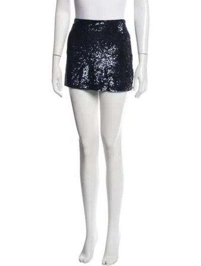 Pre-owned Haute Hippie Silk Mini Skirt In Blue