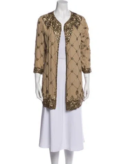 Pre-owned Haute Hippie Silk Printed Evening Jacket In Neutral