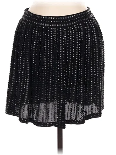 Pre-owned Haute Hippie Silk Skirt In Black
