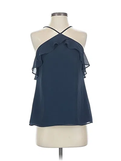 Pre-owned Haute Hippie Sleeveless Blouse In Blue
