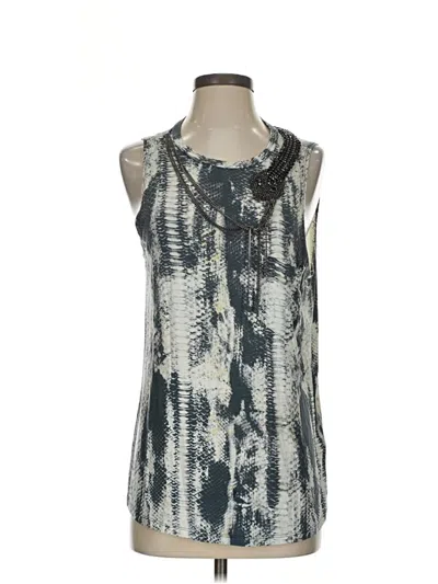 Pre-owned Haute Hippie Sleeveless Blouse In Gray