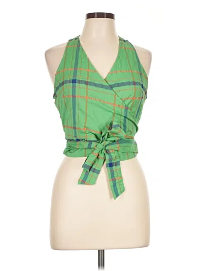Pre-owned Haute Hippie Sleeveless Blouse In Green