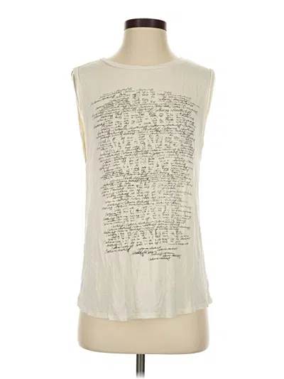 Pre-owned Haute Hippie Sleeveless Blouse In Ivory