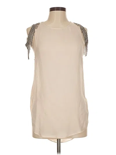 Pre-owned Haute Hippie Sleeveless Blouse In Ivory