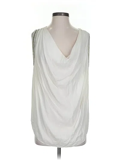 Pre-owned Haute Hippie Sleeveless Blouse In Ivory