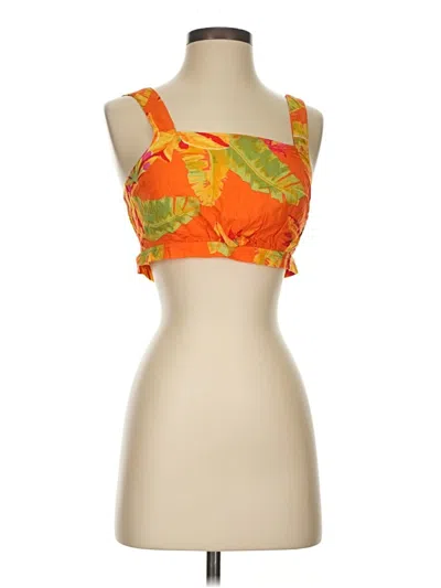 Pre-owned Haute Hippie Sleeveless Blouse In Orange