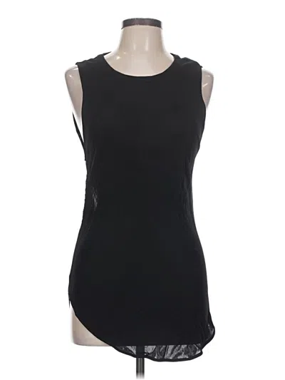 Pre-owned Haute Hippie Sleeveless Top Black Boatneck Tops
