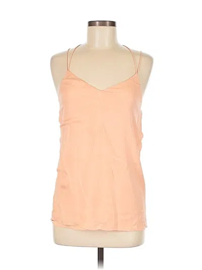 Pre-owned Haute Hippie Sleeveless Top Orange Halter Neckline Tops