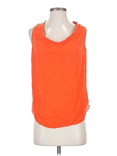 Pre-owned Haute Hippie Sleeveless Top Orange Halter Neckline Tops