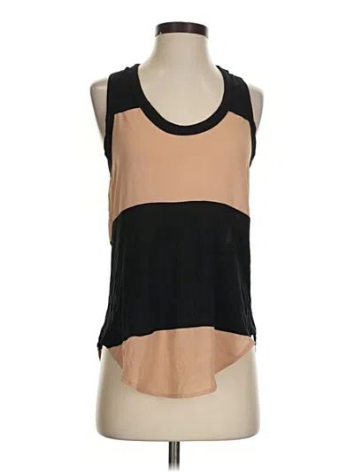 Pre-owned Haute Hippie Sleeveless Top Tan Halter Neckline Tops