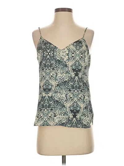 Pre-owned Haute Hippie Sleeveless Top Teal Halter Neckline Tops