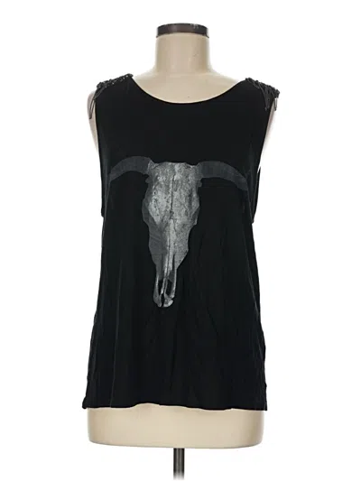 Pre-owned Haute Hippie Sleeveless T-shirt In Black