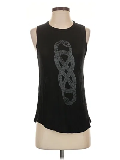 Pre-owned Haute Hippie Sleeveless T-shirt In Black