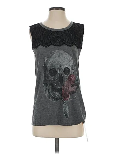 Pre-owned Haute Hippie Sleeveless T-shirt In Gray