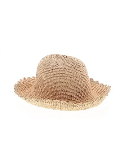 Pre-owned Haute Hippie Sun Hat In Tan
