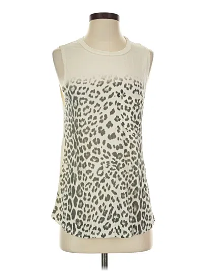 Pre-owned Haute Hippie Tank Top Ivory Halter Neckline Tops