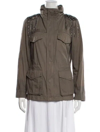 Pre-owned Haute Hippie Utility Jacket In Green
