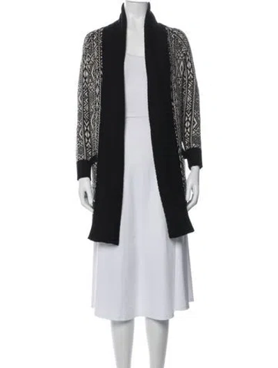 Pre-owned Haute Hippie Wool Patterned Sweater In Black