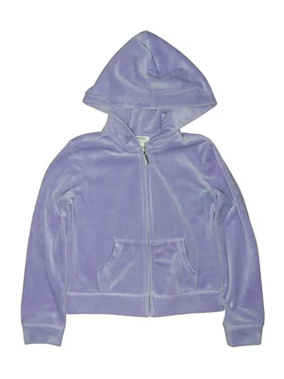 Pre-owned Haute Hippie Kids' Zip Up Hoodie In Purple