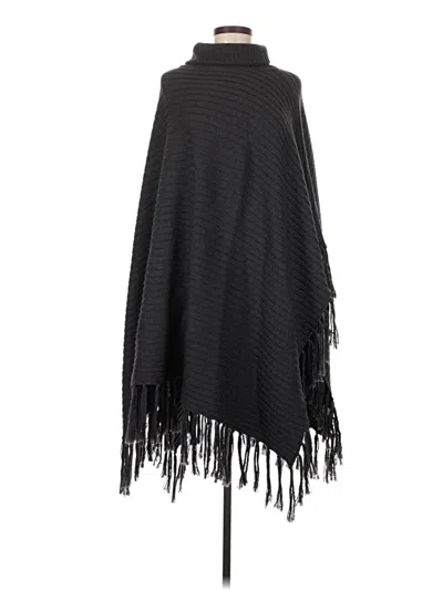 Pre-owned Haute Hoodie Poncho In Black