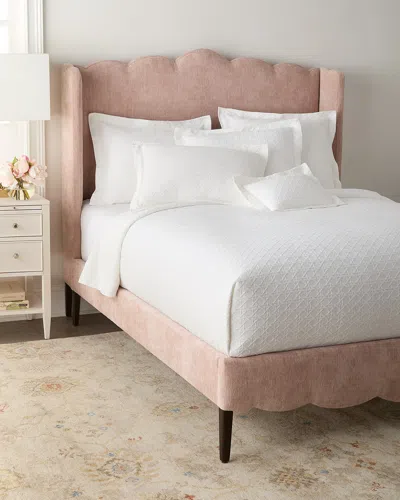 Haute House Annabelle California King Wingback Bed In Pink