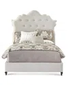 Haute House Arabella Tufted Queen Bed In Gray