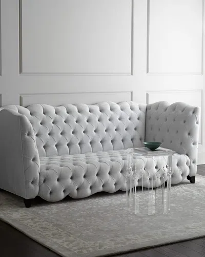 Haute House Arabella Tufted Sofa 92" In Gray