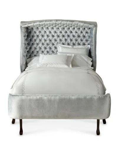 Haute House Arlo Hooded Queen Bed In Silver