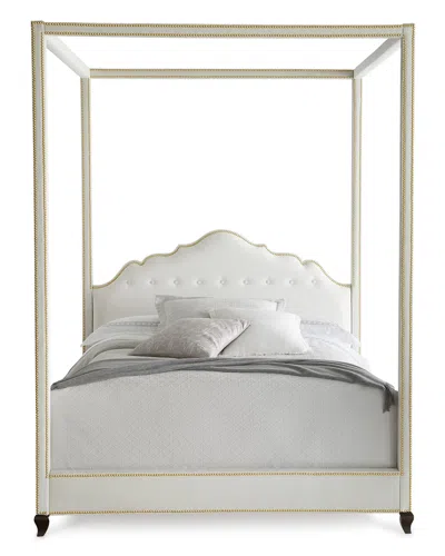 Haute House Athena King Canopy Bed In White